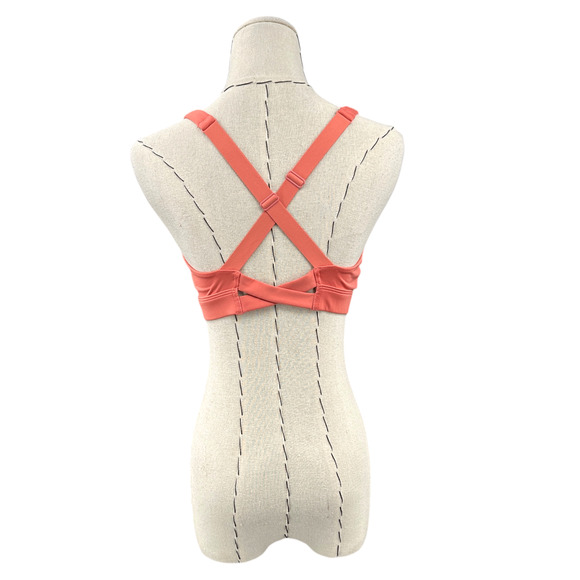 Victoria Sport Orange Racerback Adjustable Sports Bra Elastic Band Womens Medium - Picture 3 of 7